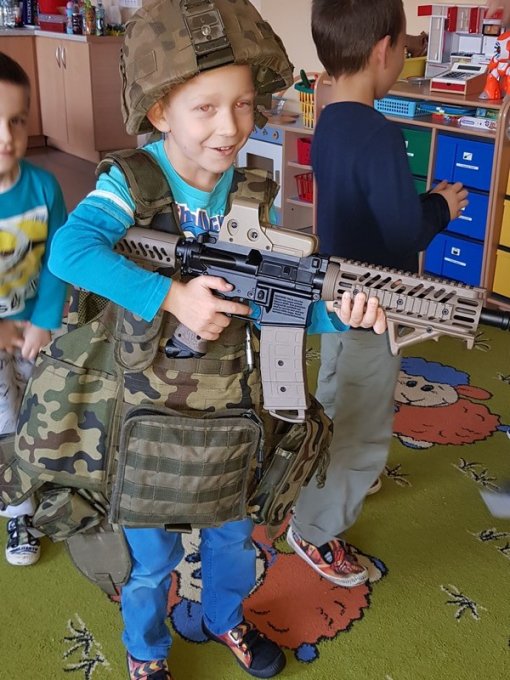Wizyta żołnierza w grupie Niezapominajki